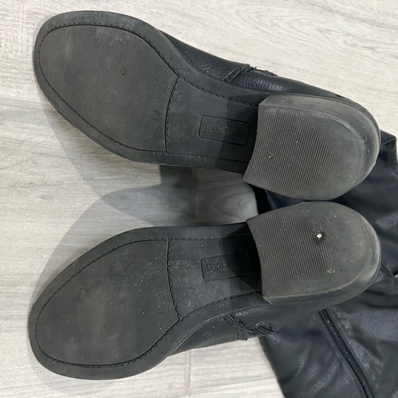 JustFab Tall Black Riding Boots Zip Up size 7 in Black - Picture 8 of 10